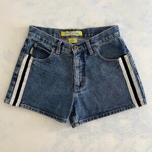 Vintage Nothing Side Stripe Medium Wash Denim Jean Shorts